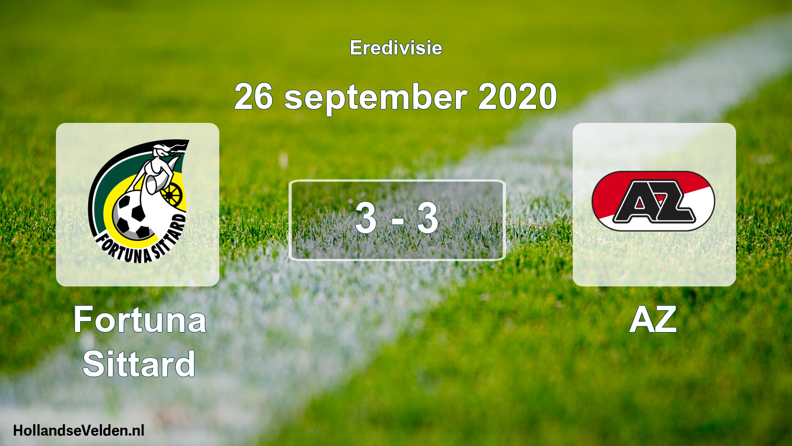 Gespeelde wedstrijd: Fortuna Sittard - AZ 3 - 3 (26 september 2020)