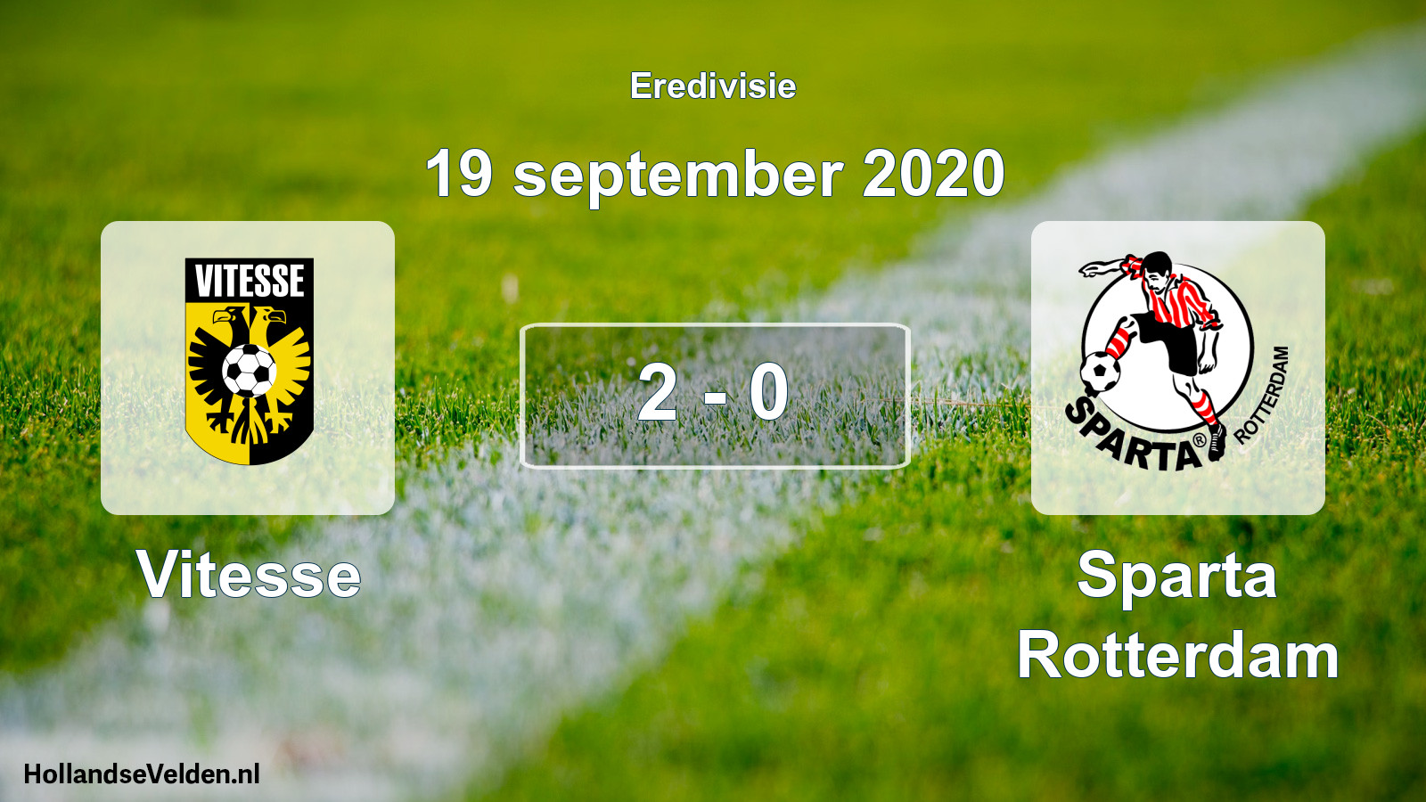 Gespeelde wedstrijd: Vitesse - Sparta Rotterdam 2 - 0 (19 september 2020)