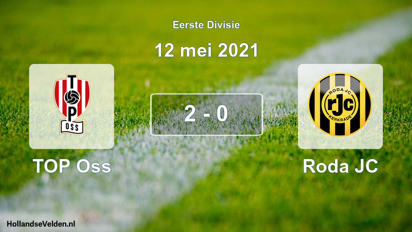 Gespeelde wedstrijd: TOP Oss - Roda JC 2 - 0 (12 mei 2021)