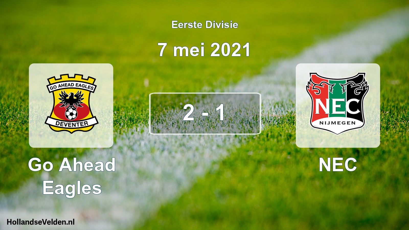Gespeelde wedstrijd: Go Ahead Eagles - NEC 2 - 1 (7 mei 2021)