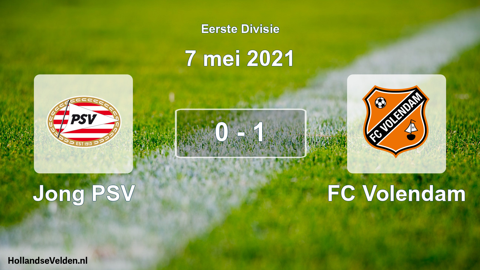 Gespeelde wedstrijd: Jong PSV - FC Volendam 0 - 1 (7 mei 2021)