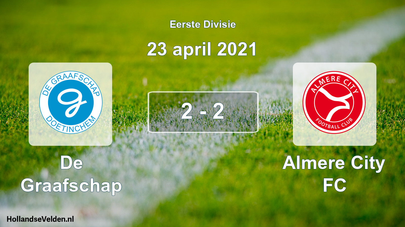 Gespeelde wedstrijd: De Graafschap - Almere City FC 2 - 2 (23 april 2021)