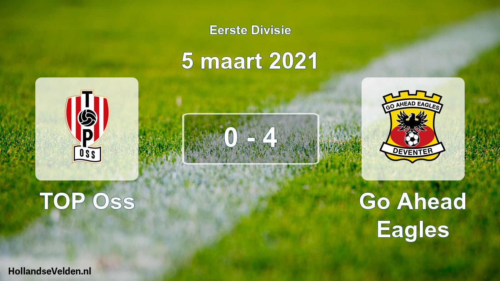 Gespeelde wedstrijd: TOP Oss - Go Ahead Eagles 0 - 4 (5 maart 2021)