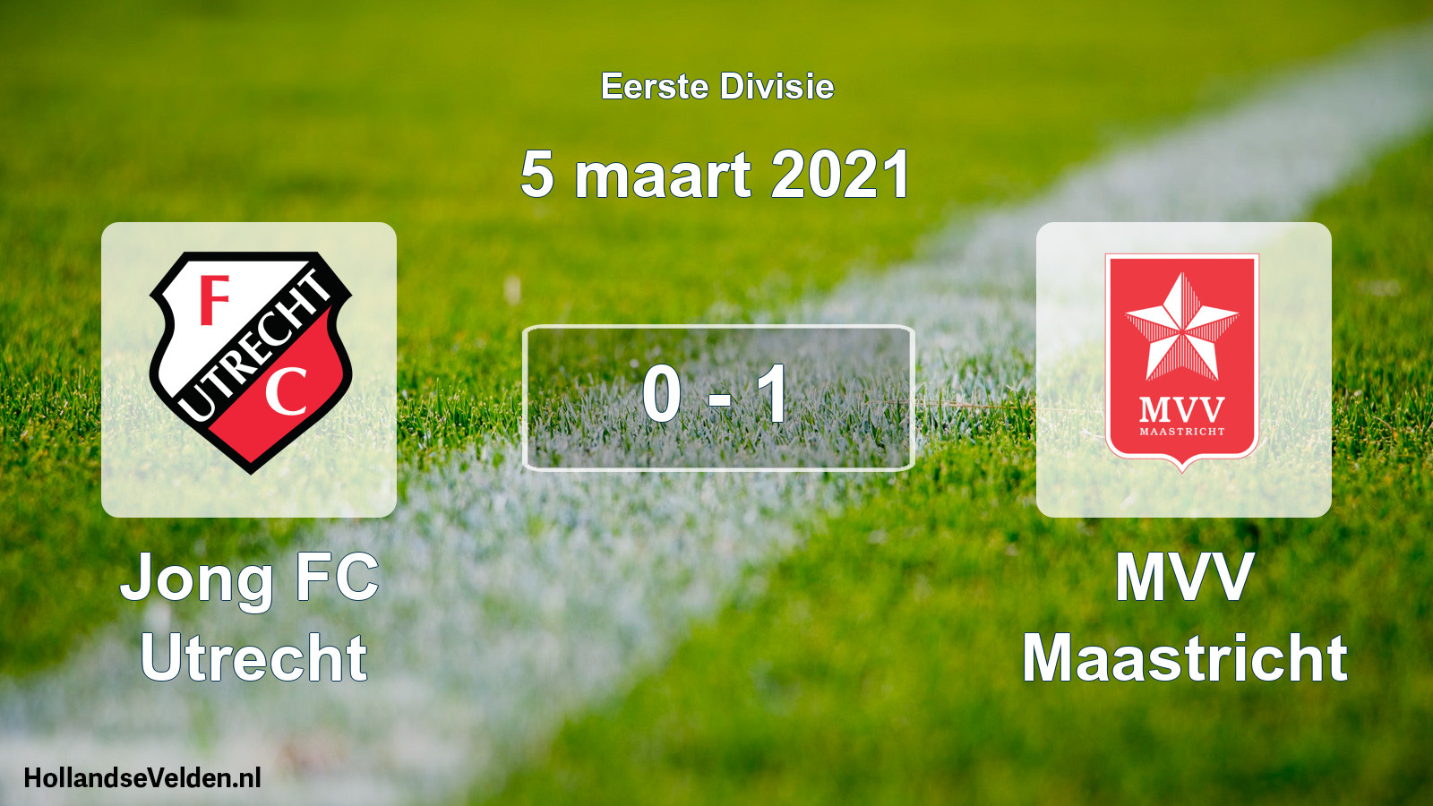 Gespeelde wedstrijd: Jong FC Utrecht - MVV Maastricht 0 - 1 (5 maart 2021)