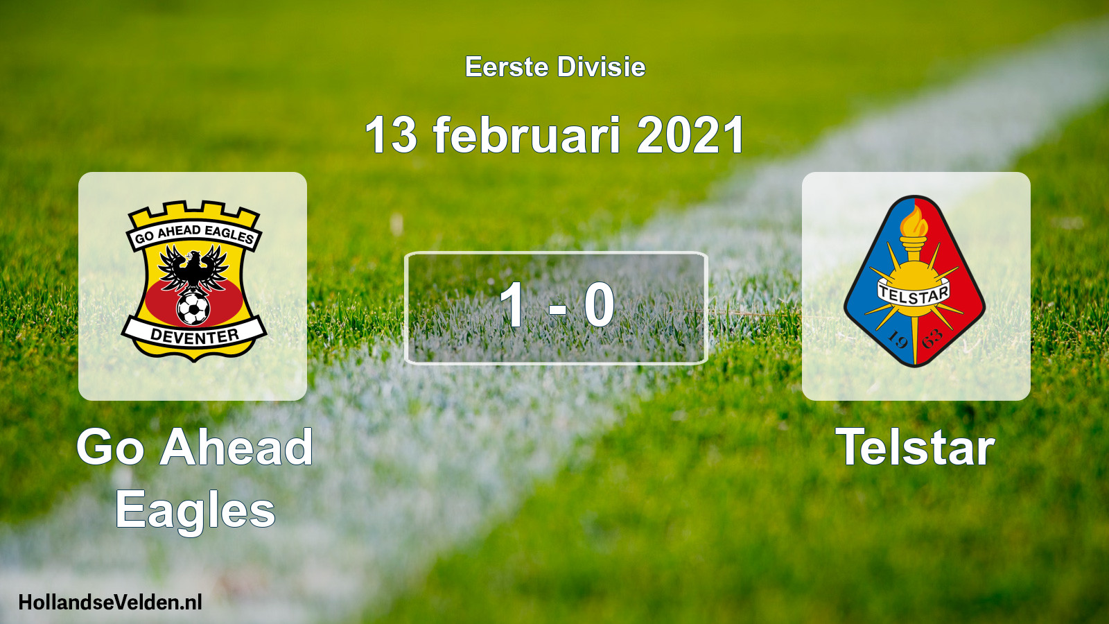 Gespeelde wedstrijd: Go Ahead Eagles - Telstar 1 - 0 (13 februari 2021)