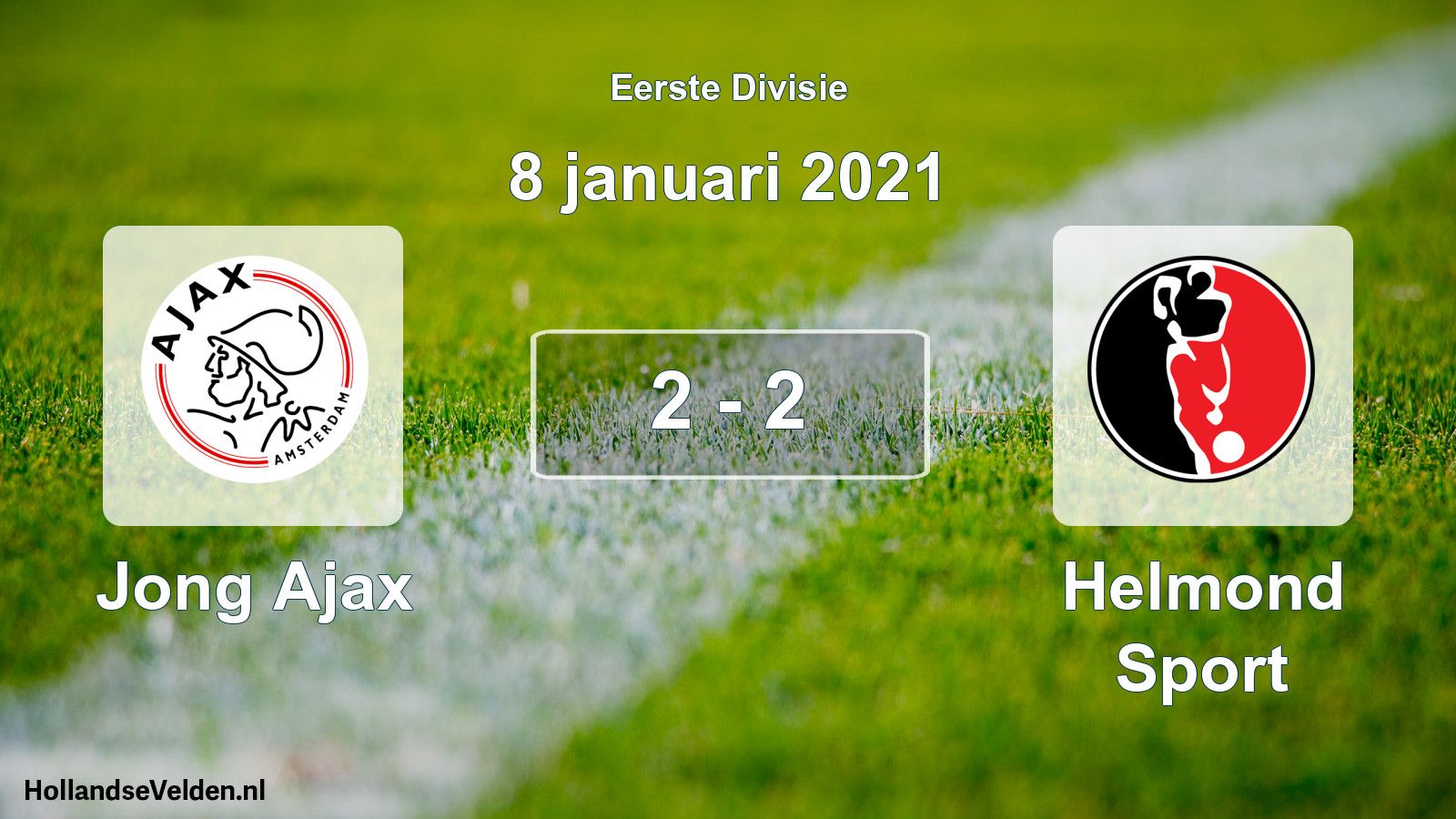 Gespeelde wedstrijd: Jong Ajax - Helmond Sport 2 - 2 (8 januari 2021)