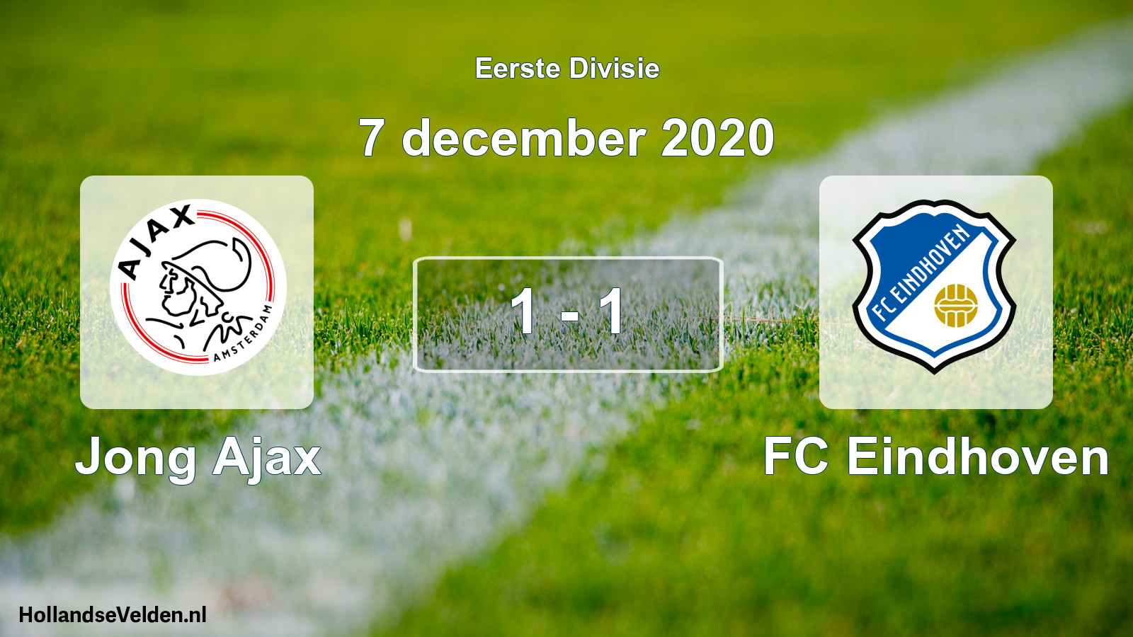 Gespeelde wedstrijd: Jong Ajax - FC Eindhoven 1 - 1 (7 december 2020)
