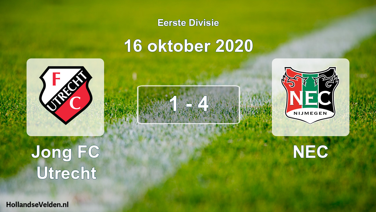 Gespeelde wedstrijd: Jong FC Utrecht - NEC 1 - 4 (16 oktober 2020)