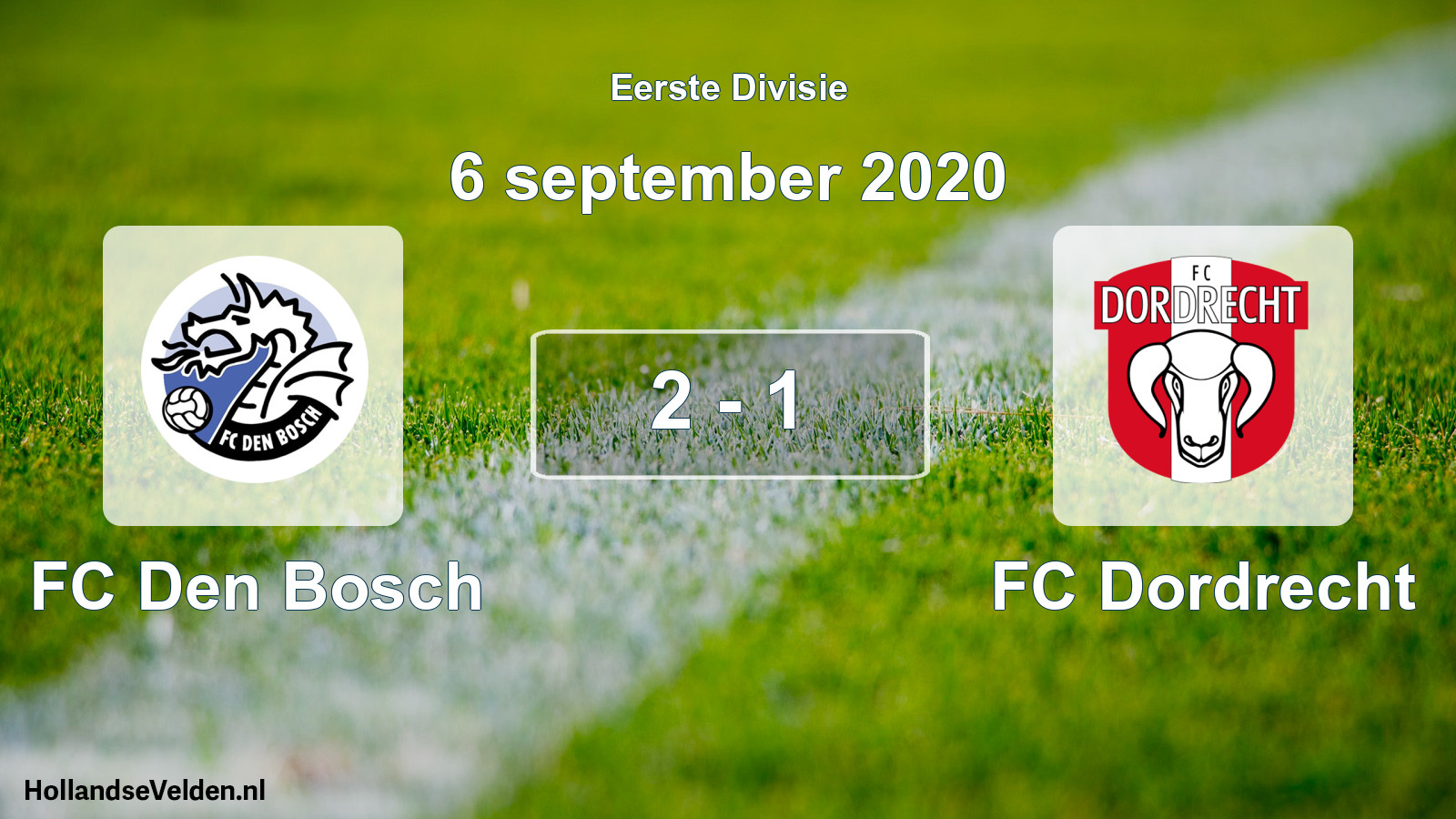 Gespeelde wedstrijd: FC Den Bosch - FC Dordrecht 2 - 1 (6 september 2020)