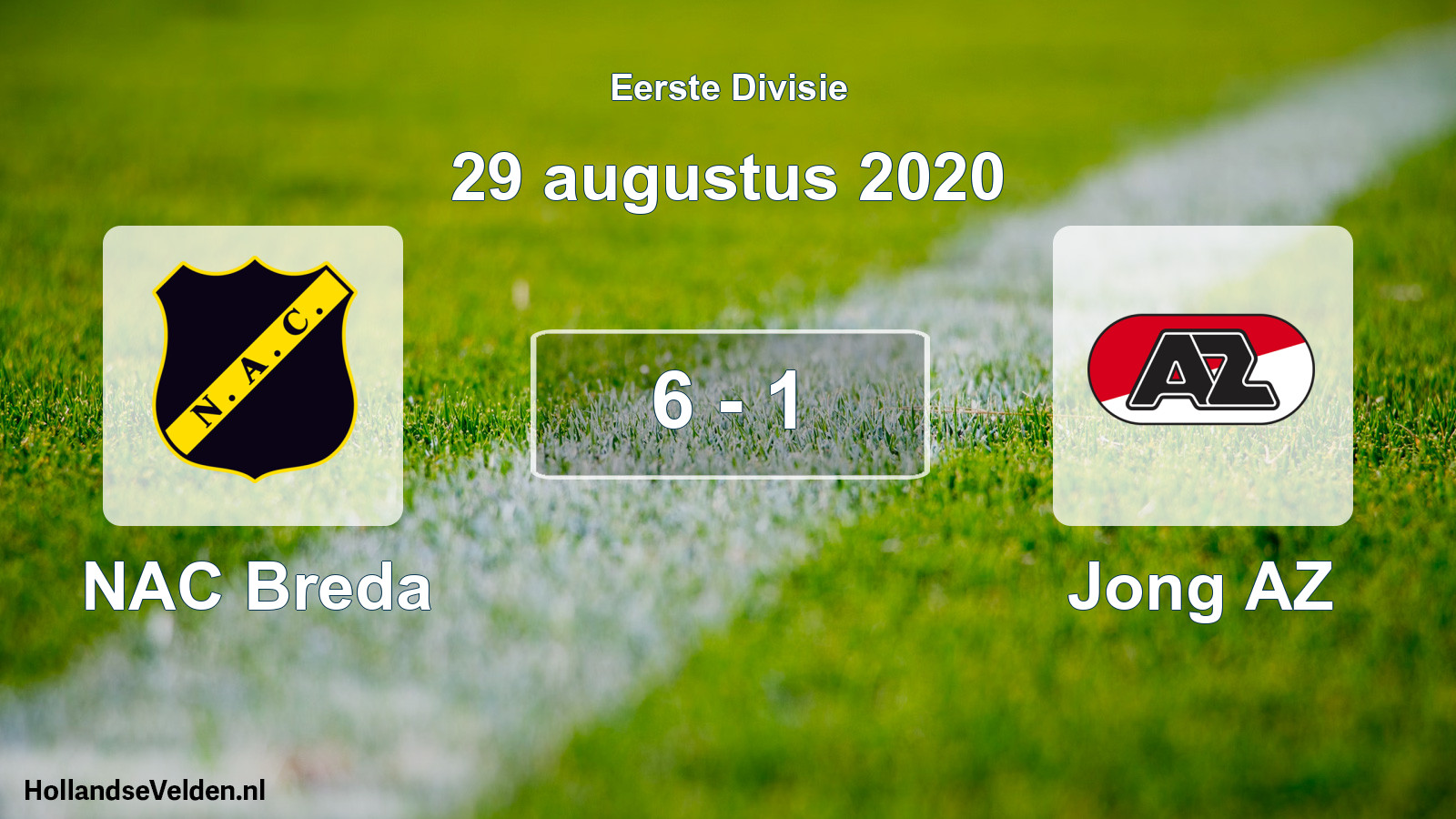 Gespeelde wedstrijd: NAC Breda - Jong AZ 6 - 1 (29 augustus 2020)