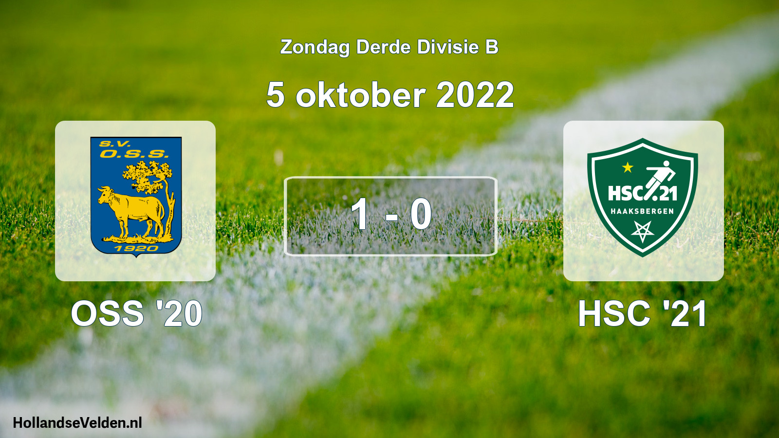 Gespeelde wedstrijd: OSS '20 - HSC '21 1 - 0 (5 oktober 2022)