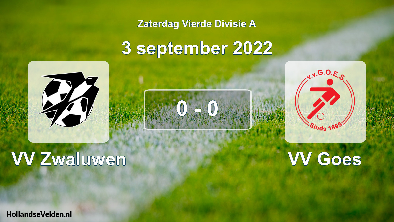 Gespeelde wedstrijd: VV Zwaluwen - VV Goes 0 - 0 (3 september 2022)