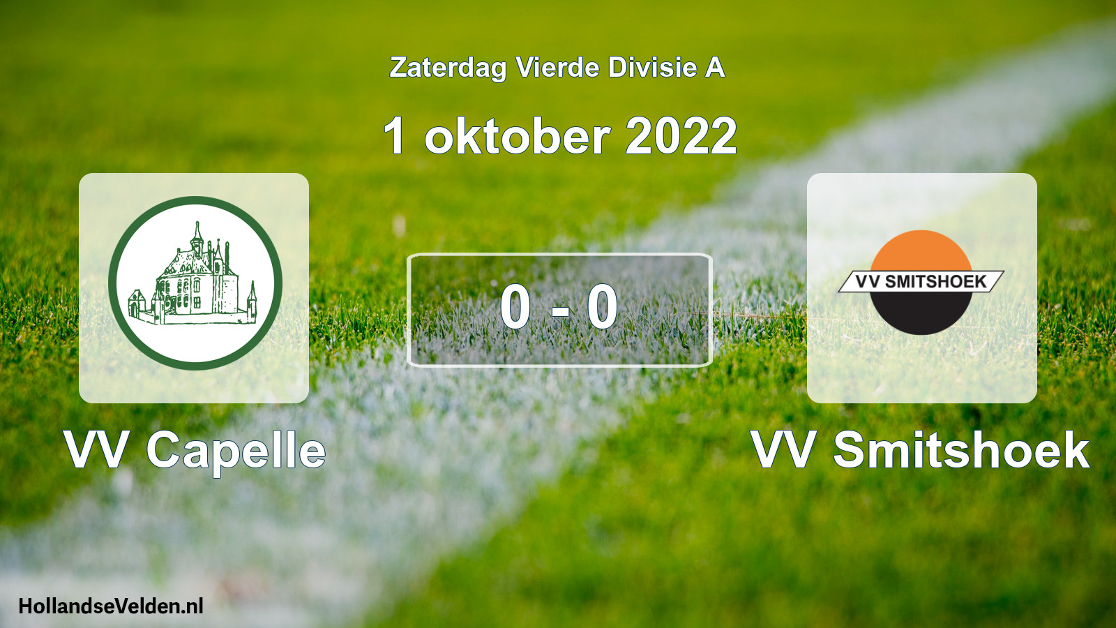 Gespeelde wedstrijd: VV Capelle - VV Smitshoek 0 - 0 (1 oktober 2022)