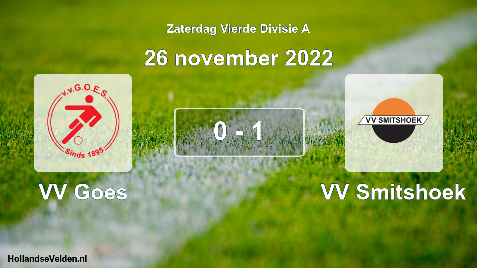 Gespeelde wedstrijd: VV Goes - VV Smitshoek 0 - 1 (26 november 2022)