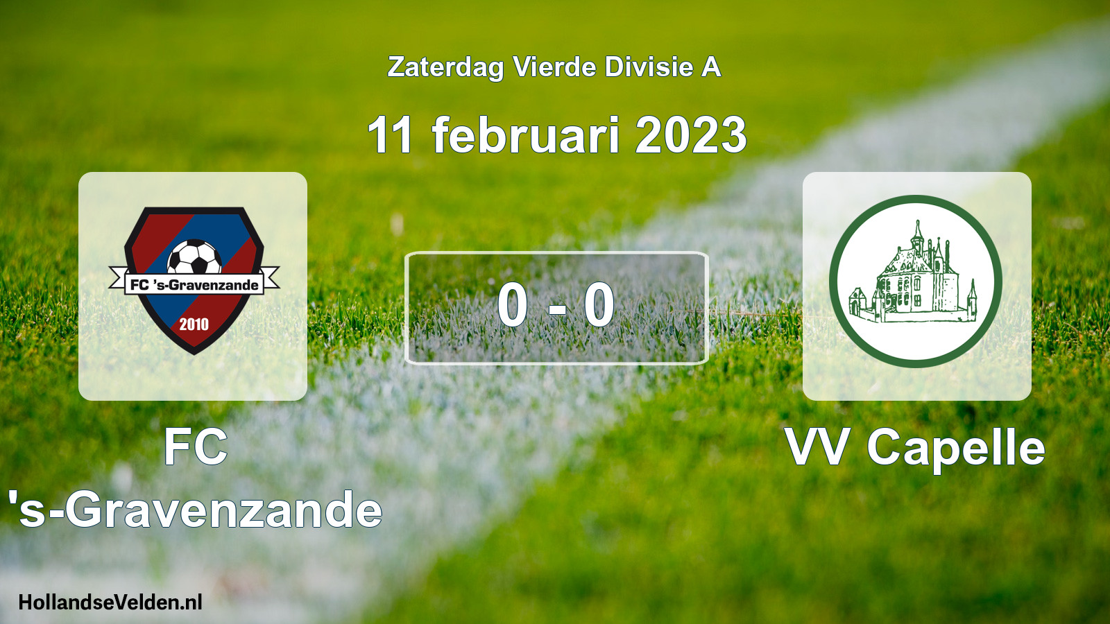 Gespeelde wedstrijd: FC 's-Gravenzande - VV Capelle 0 - 0 (11 februari 2023)