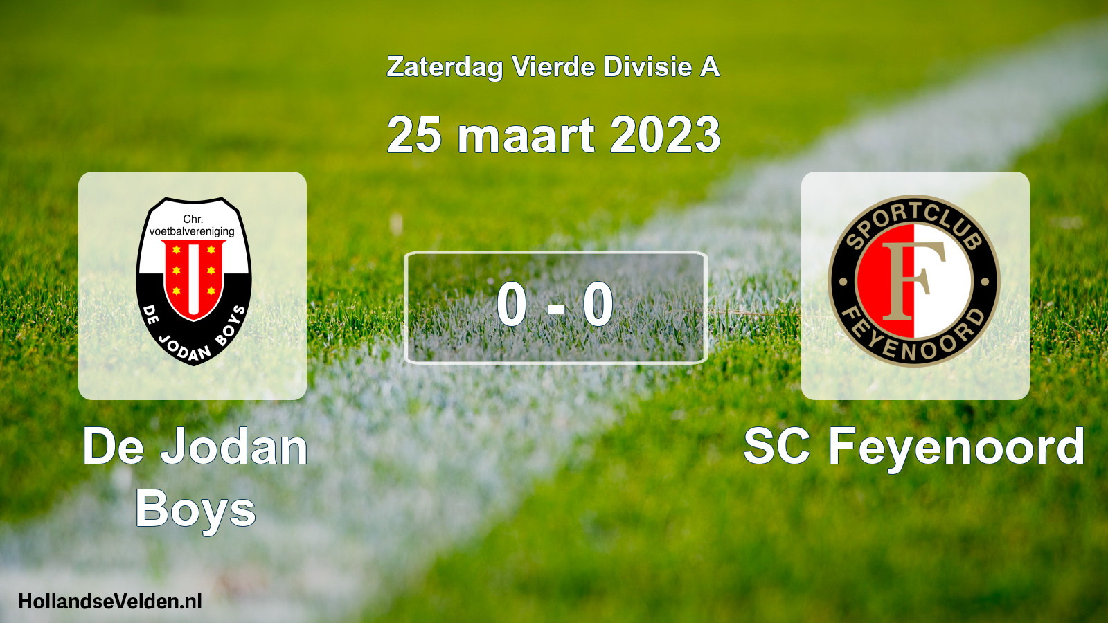Gespeelde wedstrijd: De Jodan Boys - SC Feyenoord 0 - 0 (25 maart 2023)