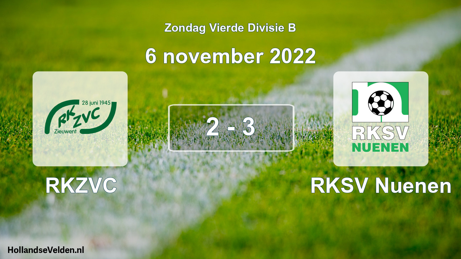 Gespeelde wedstrijd: RKZVC - RKSV Nuenen 2 - 3 (6 november 2022)