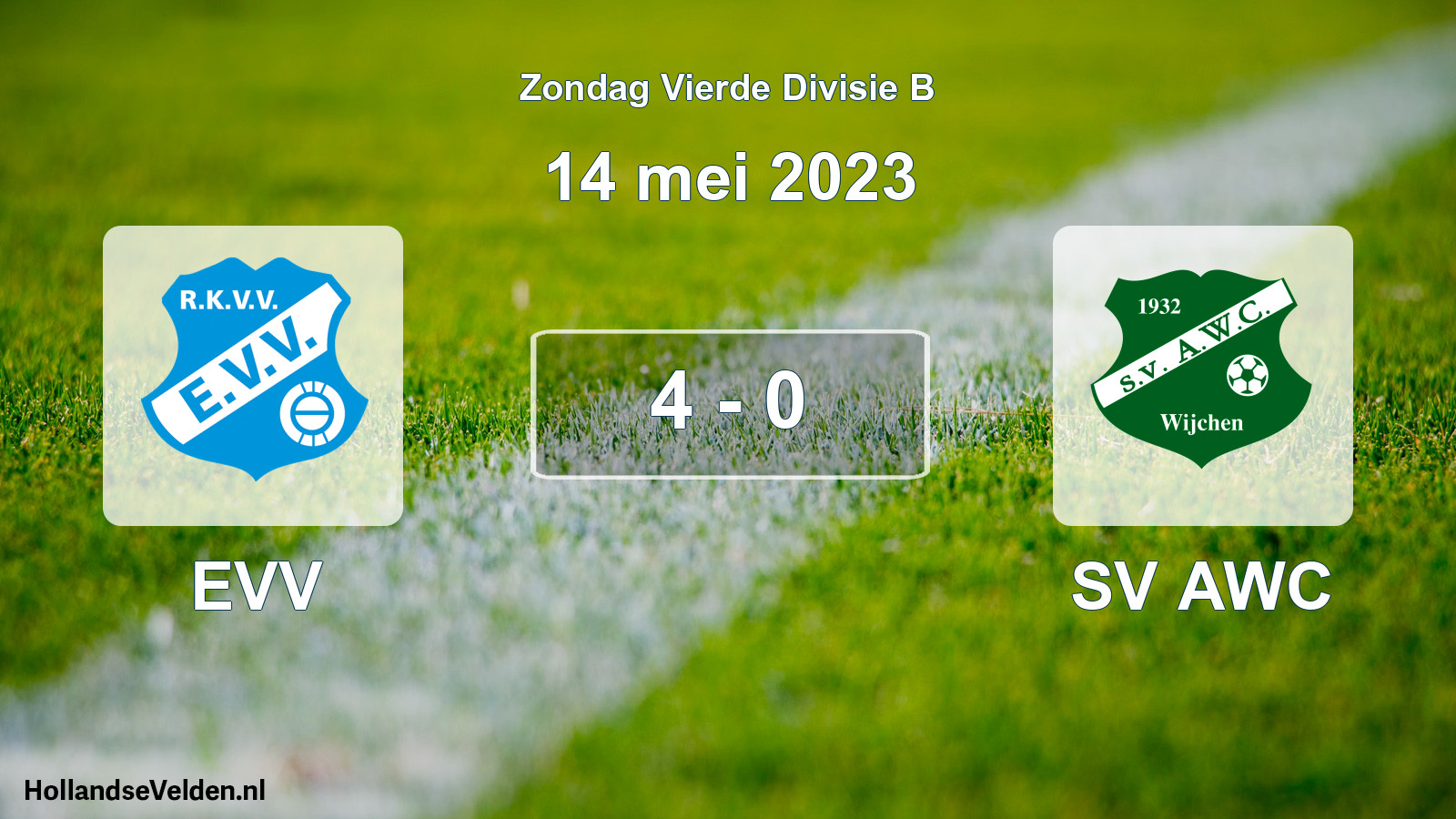 Gespeelde wedstrijd: EVV - SV AWC 4 - 0 (14 mei 2023)