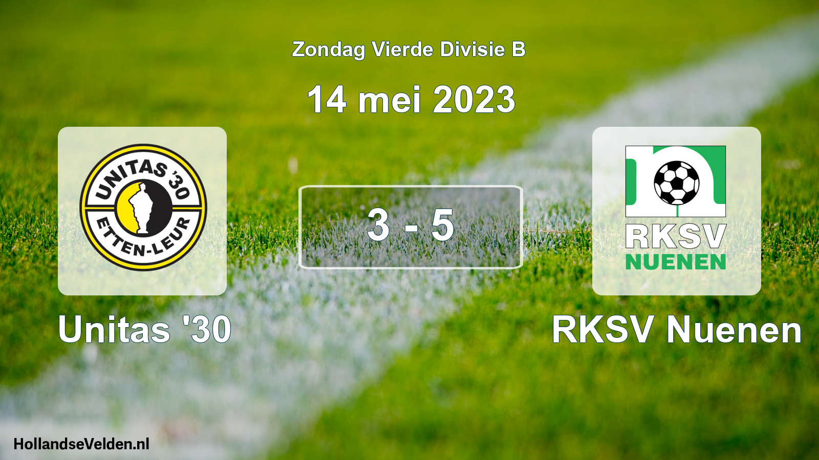 Gespeelde wedstrijd: Unitas '30 - RKSV Nuenen 3 - 5 (14 mei 2023)