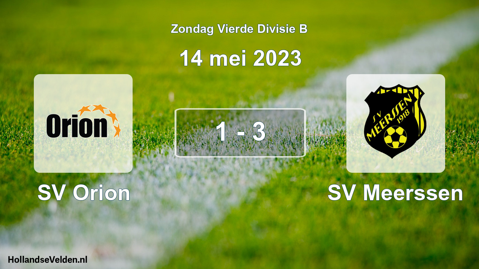 Gespeelde wedstrijd: SV Orion - SV Meerssen 1 - 3 (14 mei 2023)