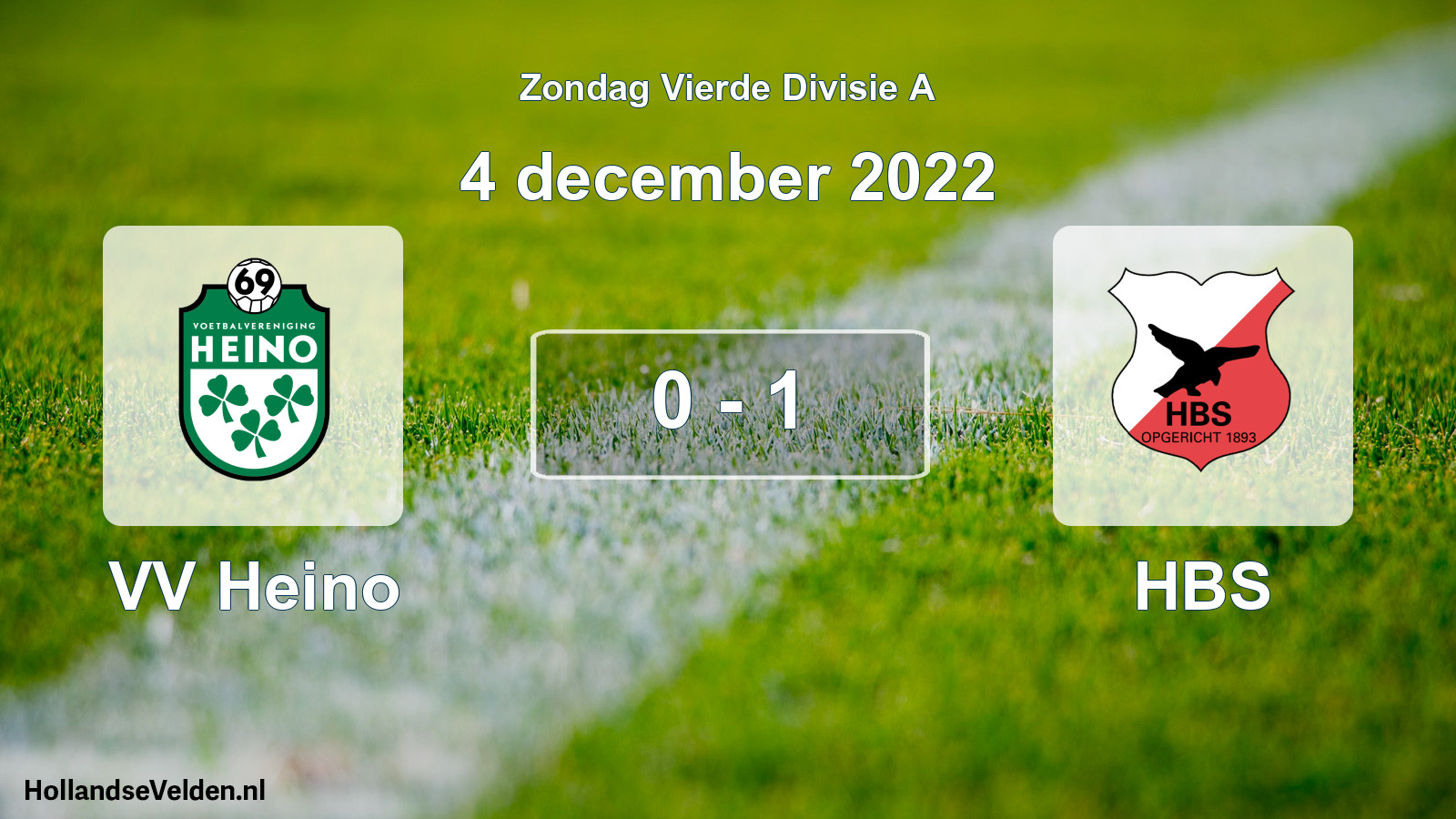 Gespeelde wedstrijd: VV Heino - HBS 0 - 1 (4 december 2022)