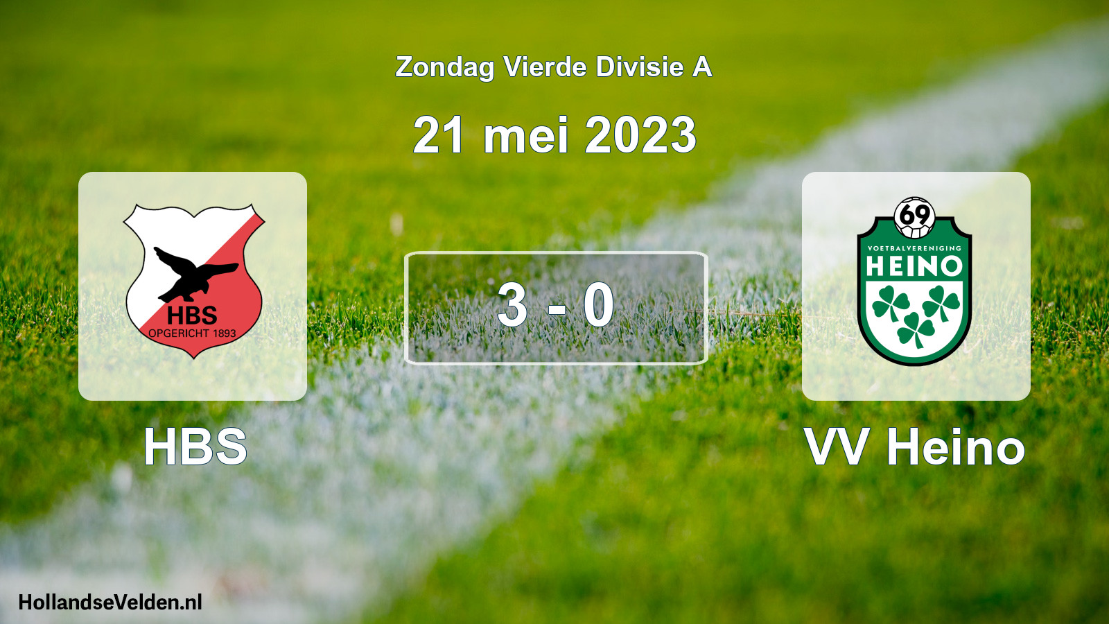 Gespeelde wedstrijd: HBS - VV Heino 3 - 0 (21 mei 2023)