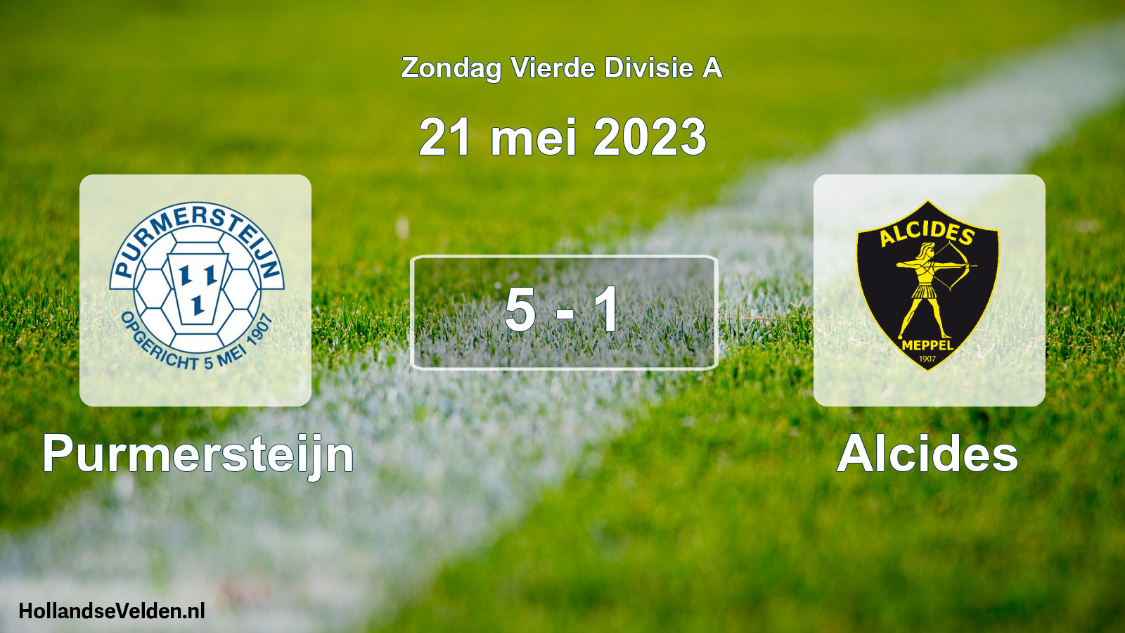 Gespeelde wedstrijd: Purmersteijn - Alcides 5 - 1 (21 mei 2023)