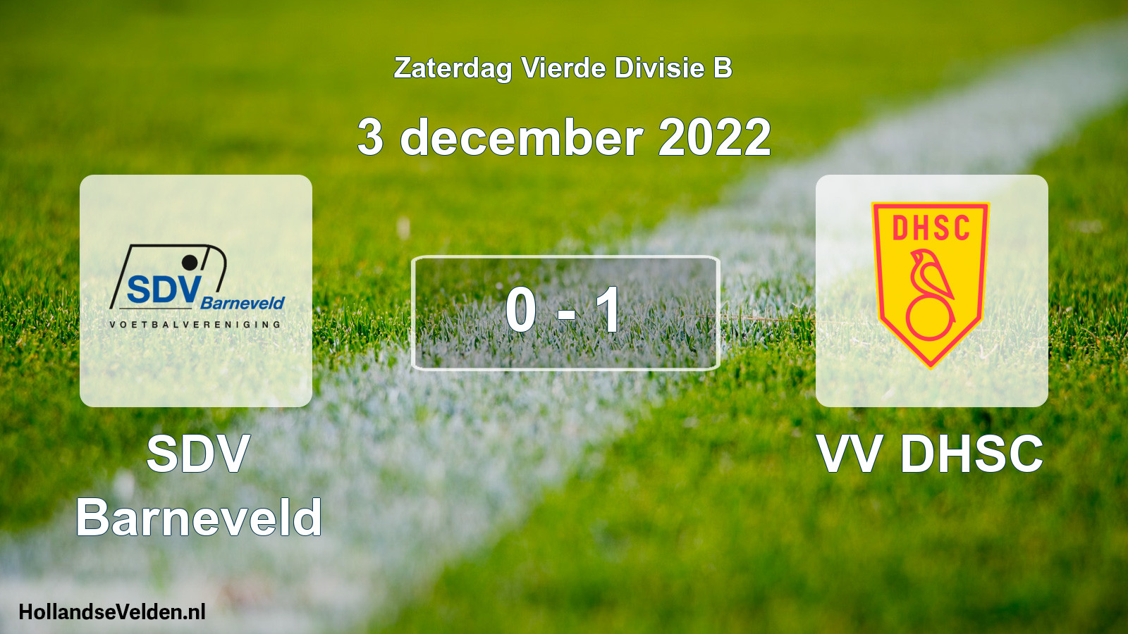 Gespeelde wedstrijd: SDV Barneveld - VV DHSC 0 - 1 (3 december 2022)