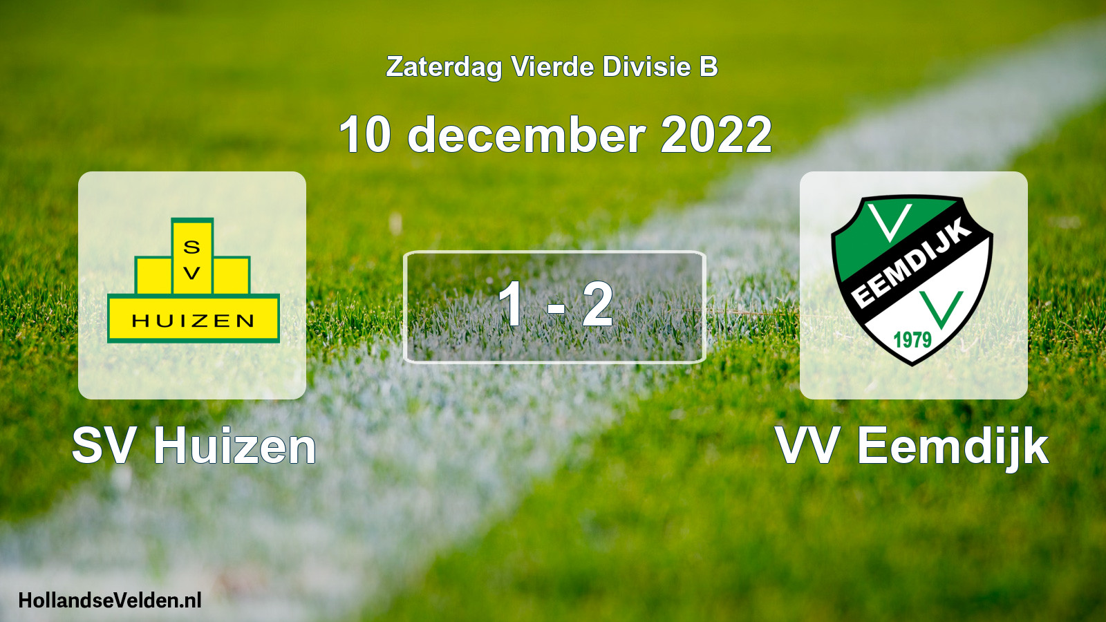 Gespeelde wedstrijd: SV Huizen - VV Eemdijk 1 - 2 (10 december 2022)