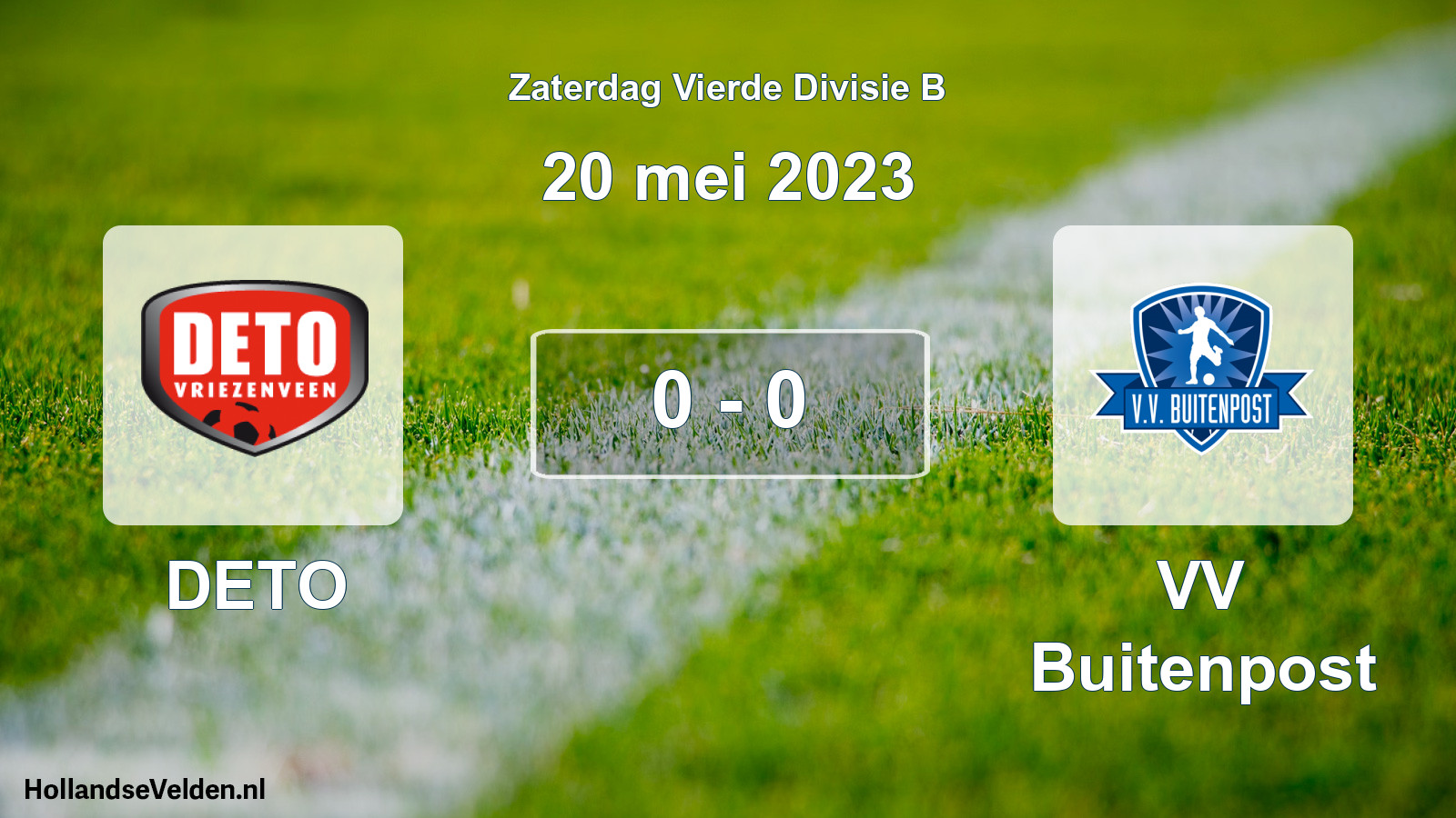 Gespeelde wedstrijd: DETO - VV Buitenpost 0 - 0 (20 mei 2023)