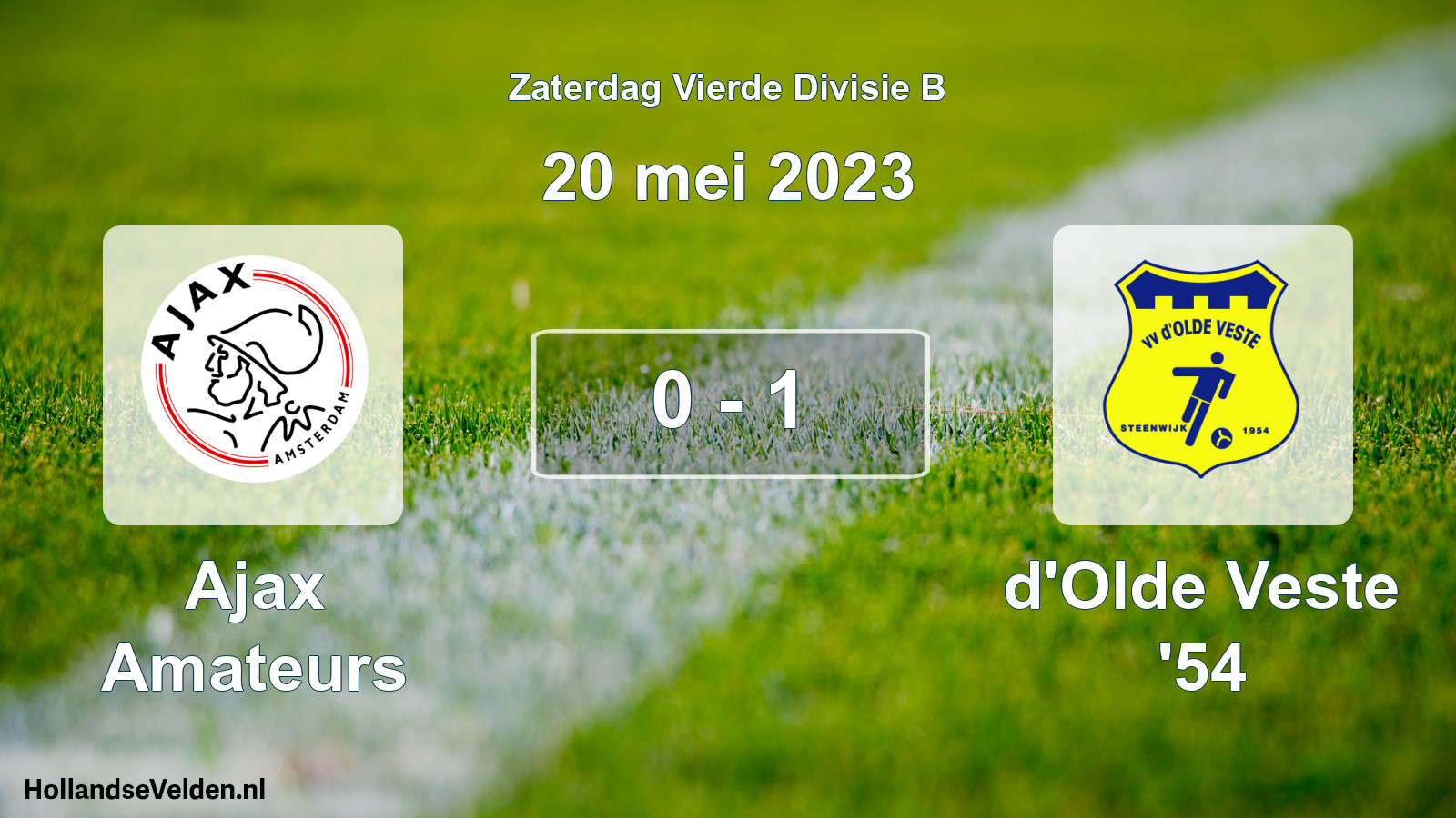 Gespeelde wedstrijd: Ajax Amateurs - d'Olde Veste '54 0 - 1 (20 mei 2023)