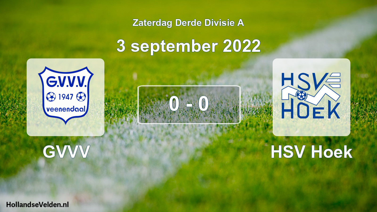 Gespeelde wedstrijd: GVVV - HSV Hoek 0 - 0 (3 september 2022)