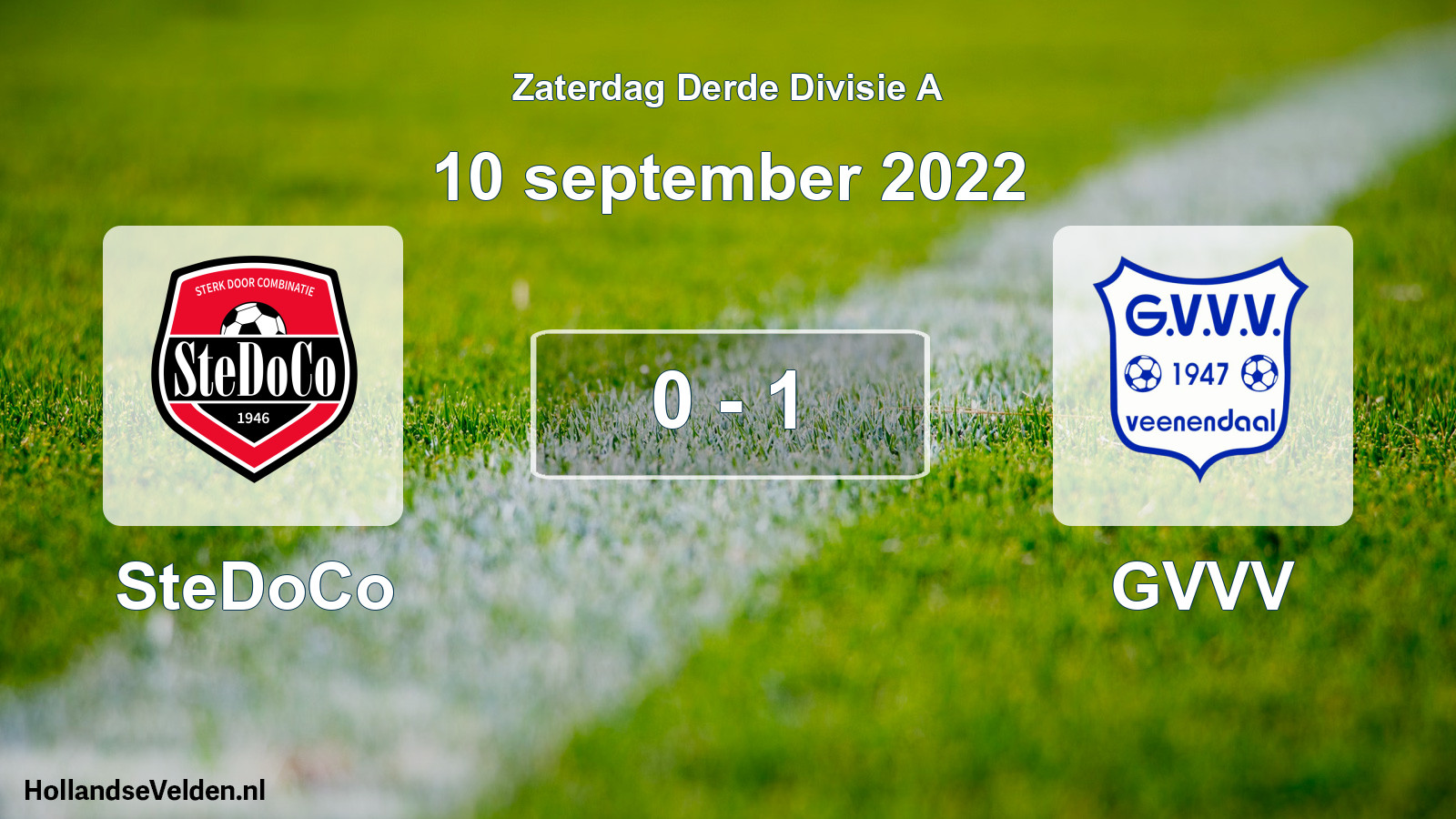 Gespeelde wedstrijd: SteDoCo - GVVV 0 - 1 (10 september 2022)