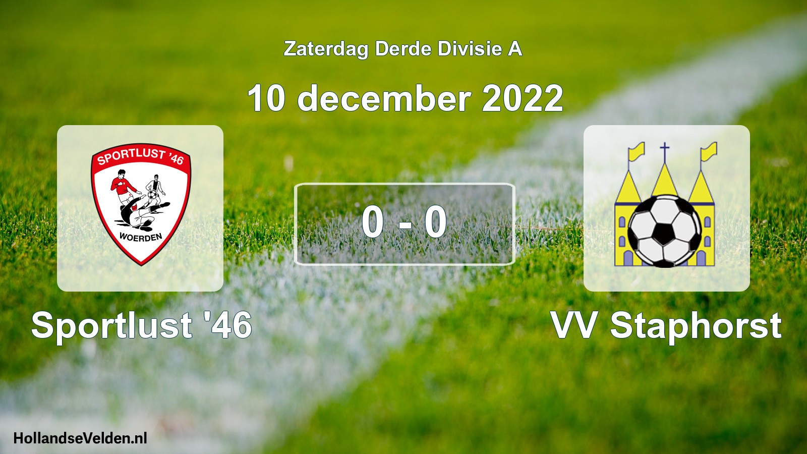 Gespeelde wedstrijd: Sportlust '46 - VV Staphorst 0 - 0 (10 december 2022)