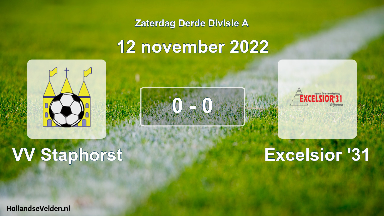 Gespeelde wedstrijd: VV Staphorst - Excelsior '31 0 - 0 (12 november 2022)