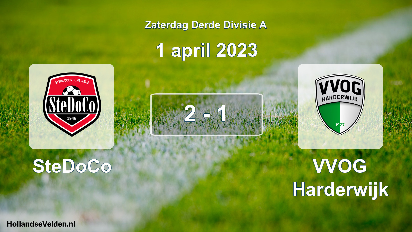 Gespeelde wedstrijd: SteDoCo - VVOG Harderwijk 2 - 1 (1 april 2023)