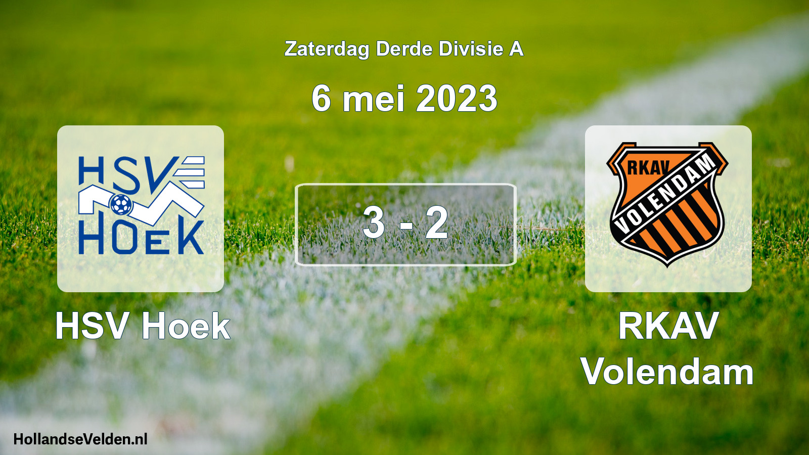 Gespeelde wedstrijd: HSV Hoek - RKAV Volendam 3 - 2 (6 mei 2023)