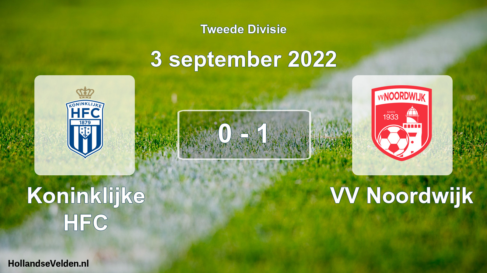 Gespeelde wedstrijd: Koninklijke HFC - VV Noordwijk 0 - 1 (3 september 2022)