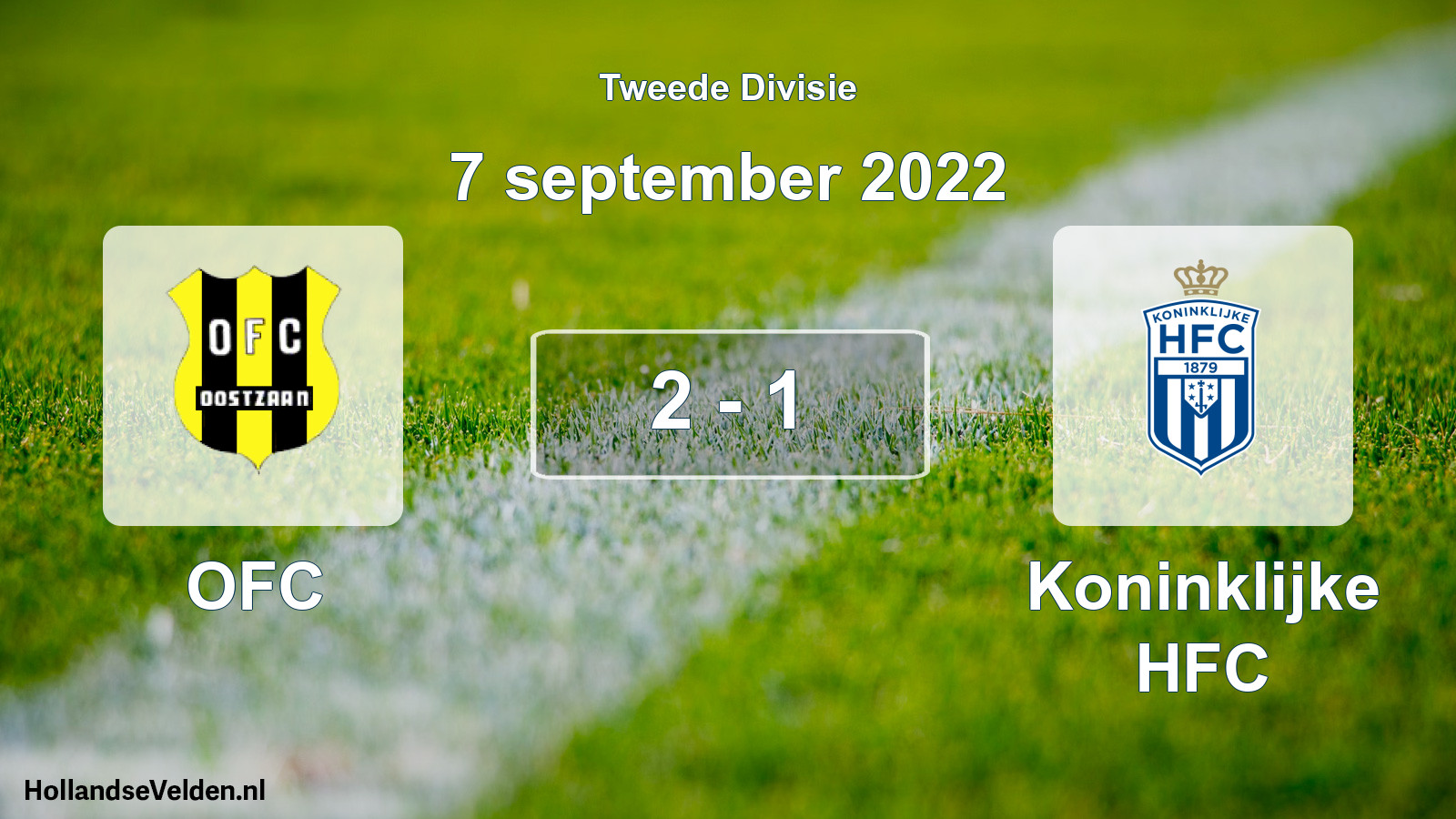 Gespeelde wedstrijd: OFC - Koninklijke HFC 2 - 1 (7 september 2022)