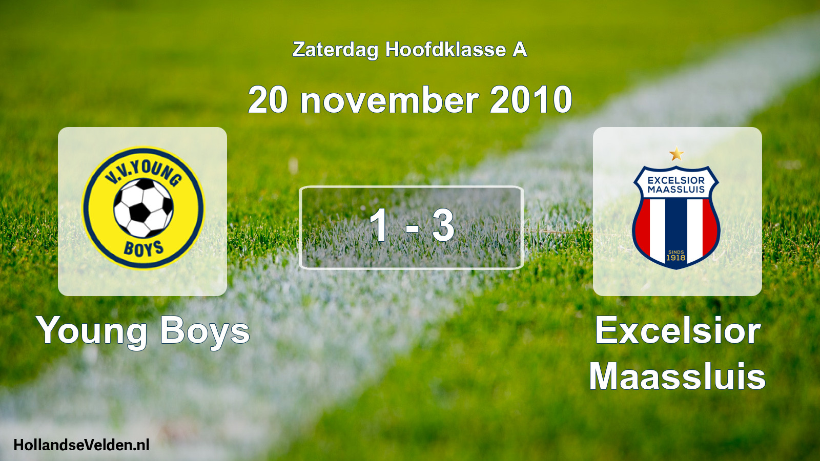 Gespeelde wedstrijd: Young Boys - Excelsior Maassluis 1 - 3 (20 november 2010)