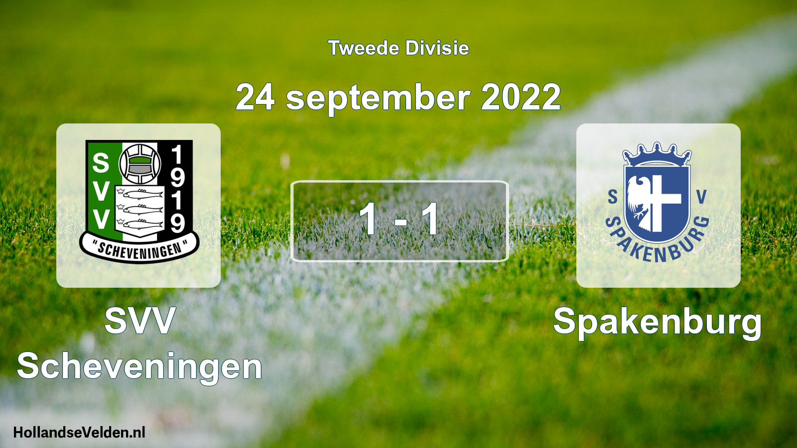 Gespeelde wedstrijd: SVV Scheveningen - Spakenburg 1 - 1 (24 september 2022)