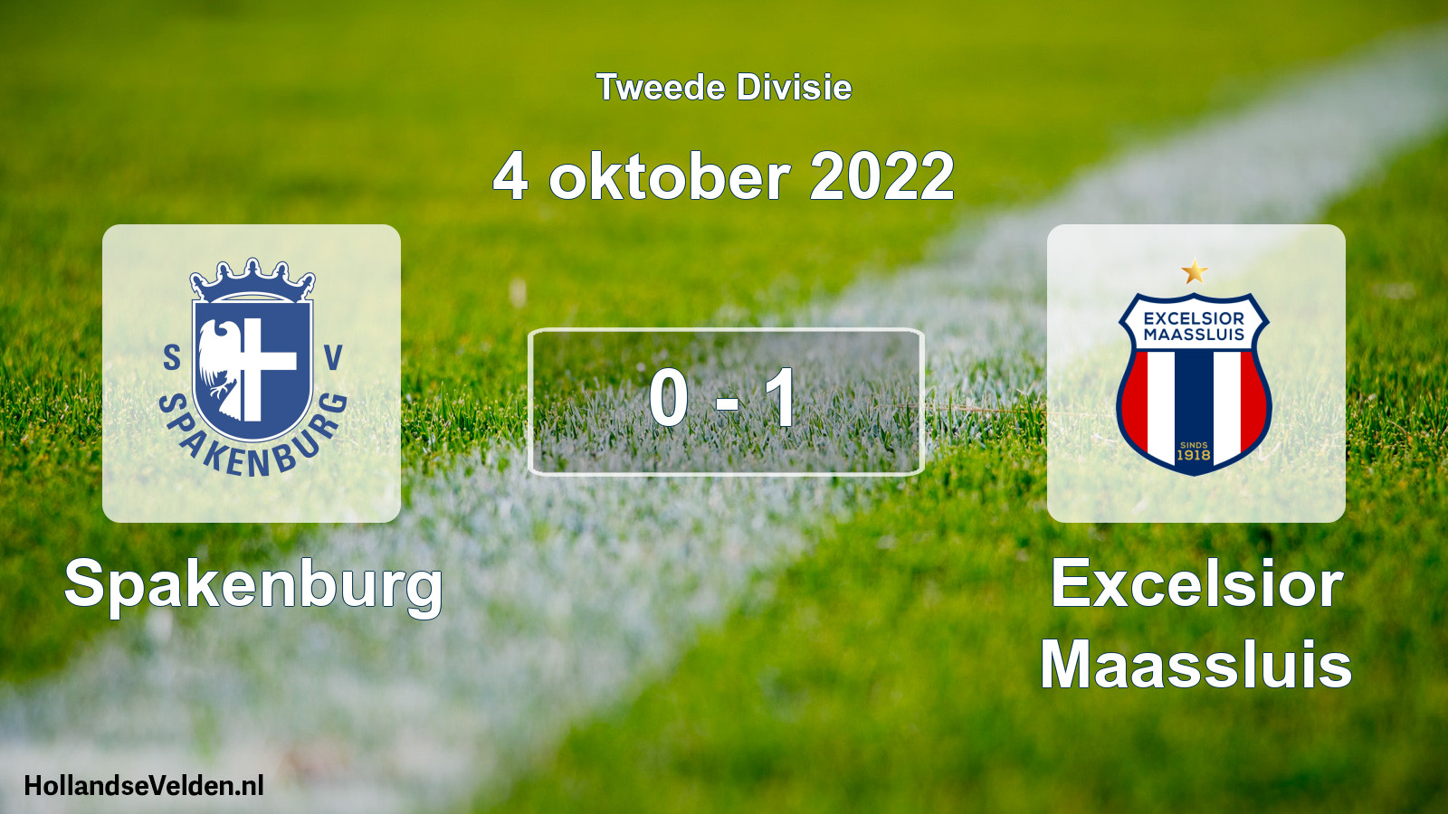 Gespeelde wedstrijd: Spakenburg - Excelsior Maassluis 0 - 1 (4 oktober 2022)