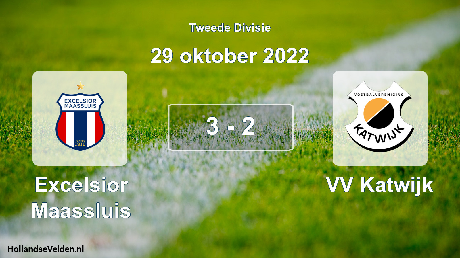Gespeelde wedstrijd: Excelsior Maassluis - VV Katwijk 3 - 2 (29 oktober 2022)
