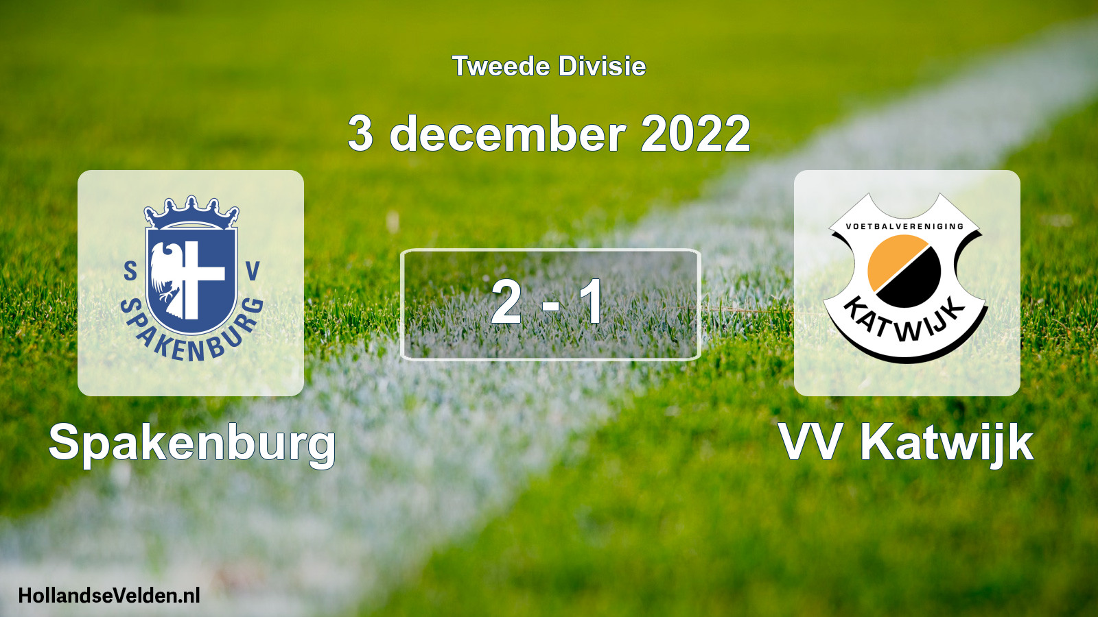 Gespeelde wedstrijd: Spakenburg - VV Katwijk 2 - 1 (3 december 2022)