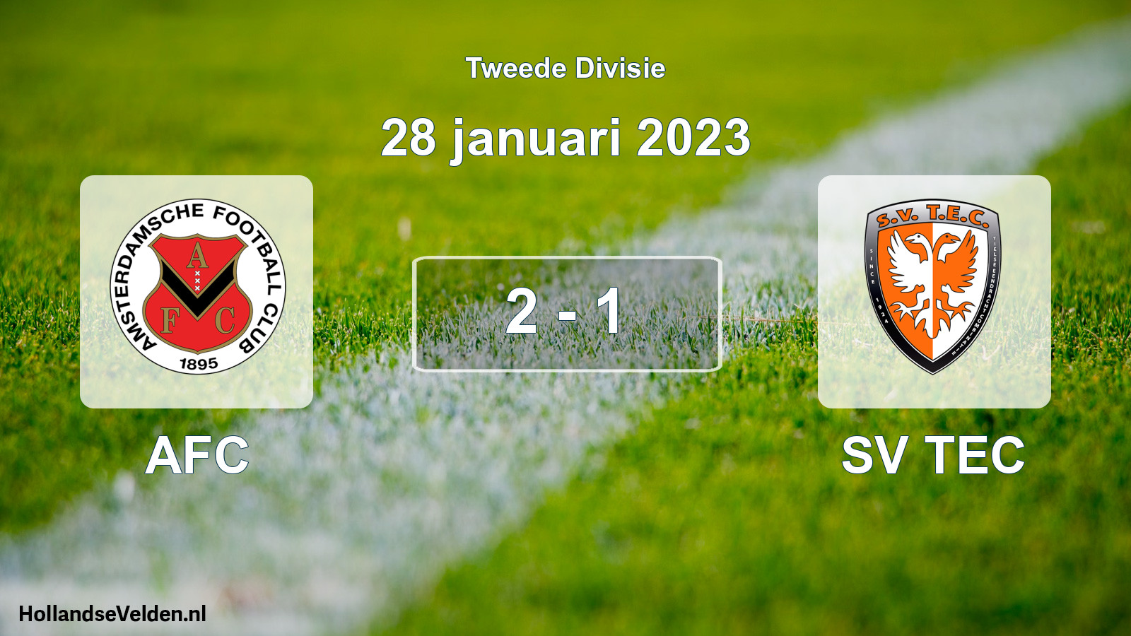 Gespeelde wedstrijd: AFC - SV TEC 2 - 1 (28 januari 2023)