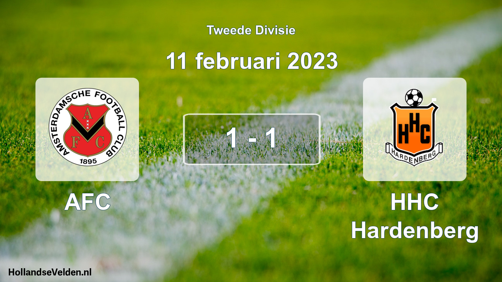 Gespeelde wedstrijd: AFC - HHC Hardenberg 1 - 1 (11 februari 2023)