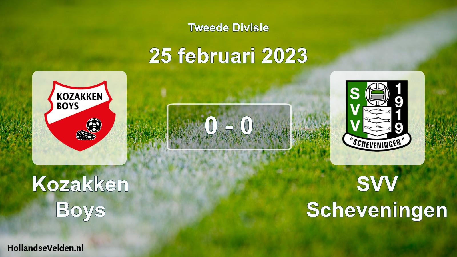 Gespeelde wedstrijd: Kozakken Boys - SVV Scheveningen 0 - 0 (25 februari 2023)