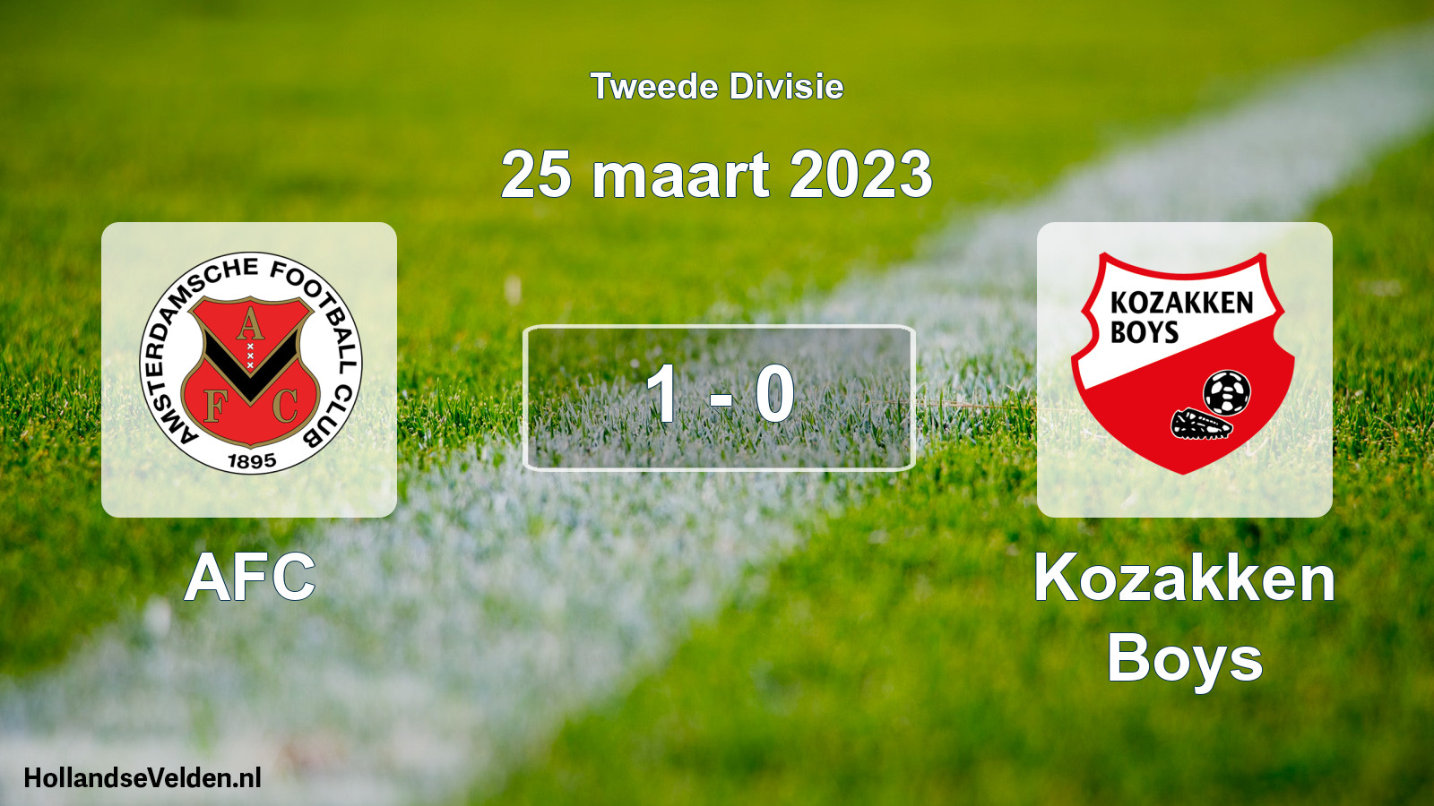 Gespeelde wedstrijd: AFC - Kozakken Boys 1 - 0 (25 maart 2023)