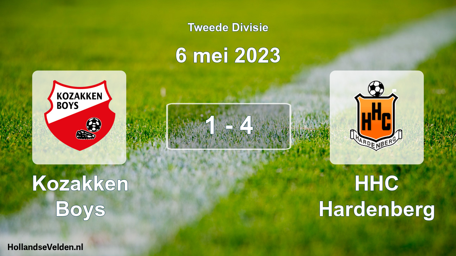 Gespeelde wedstrijd: Kozakken Boys - HHC Hardenberg 1 - 4 (6 mei 2023)