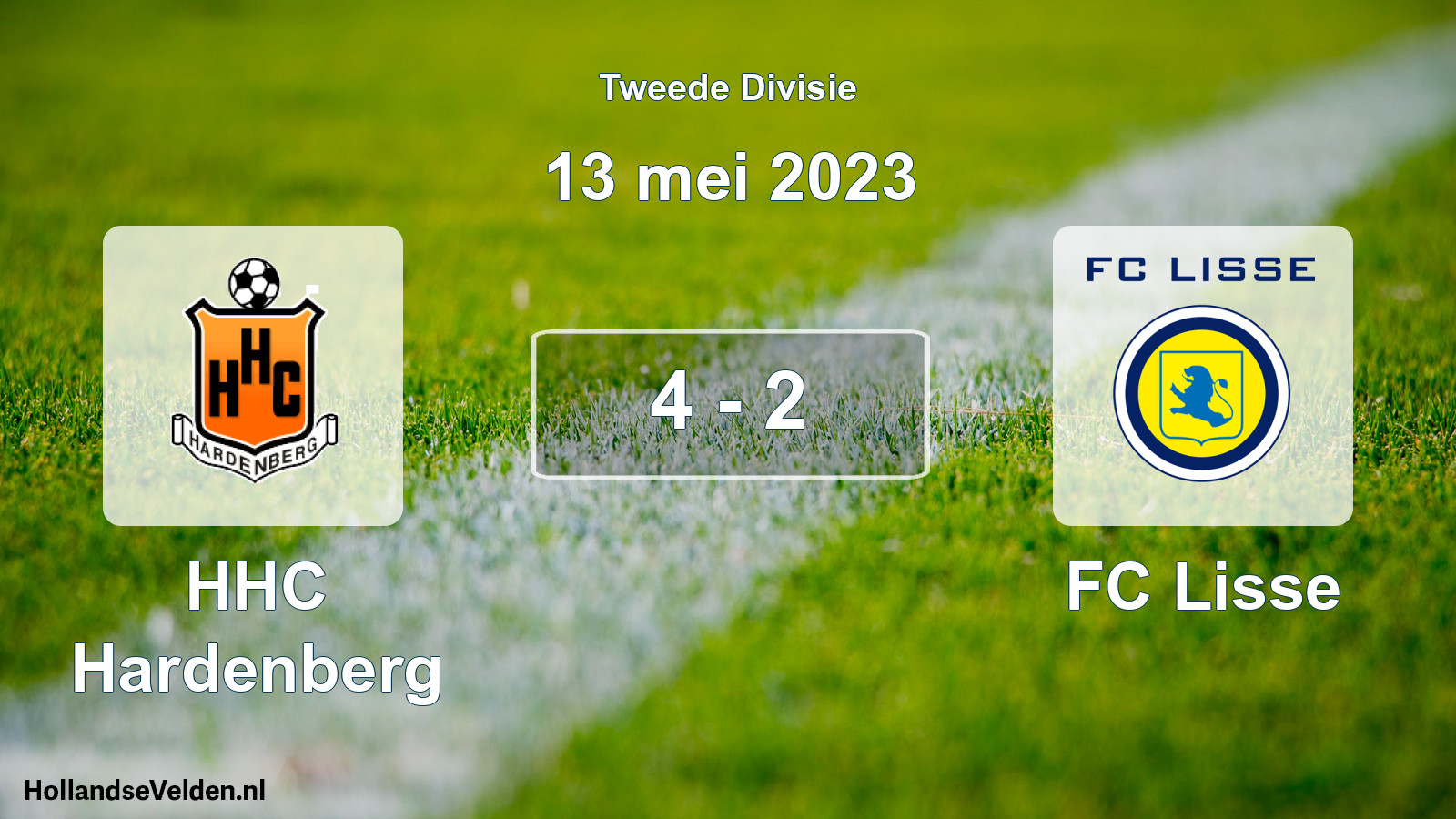 Gespeelde wedstrijd: HHC Hardenberg - FC Lisse 4 - 2 (13 mei 2023)